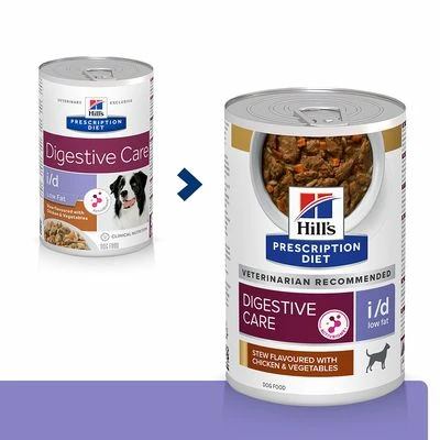Hill's Prescription Diet Canine I/D Digestive Care Low Fat Hondenvoer Original -Exporteren Bitiba winkel atf 606446 packaging transition 2