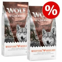 2 X 12 Kg Wolf Of Wilderness Droogvoer Met Scharrelvlees