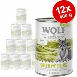 Voordeelpakket 12 X 400 G Wolf Of Wilderness SENIOR Scharrelvlees
