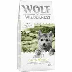 Wolf Of Wilderness Junior ''Green Fields'' Met Lam Hondenvoer